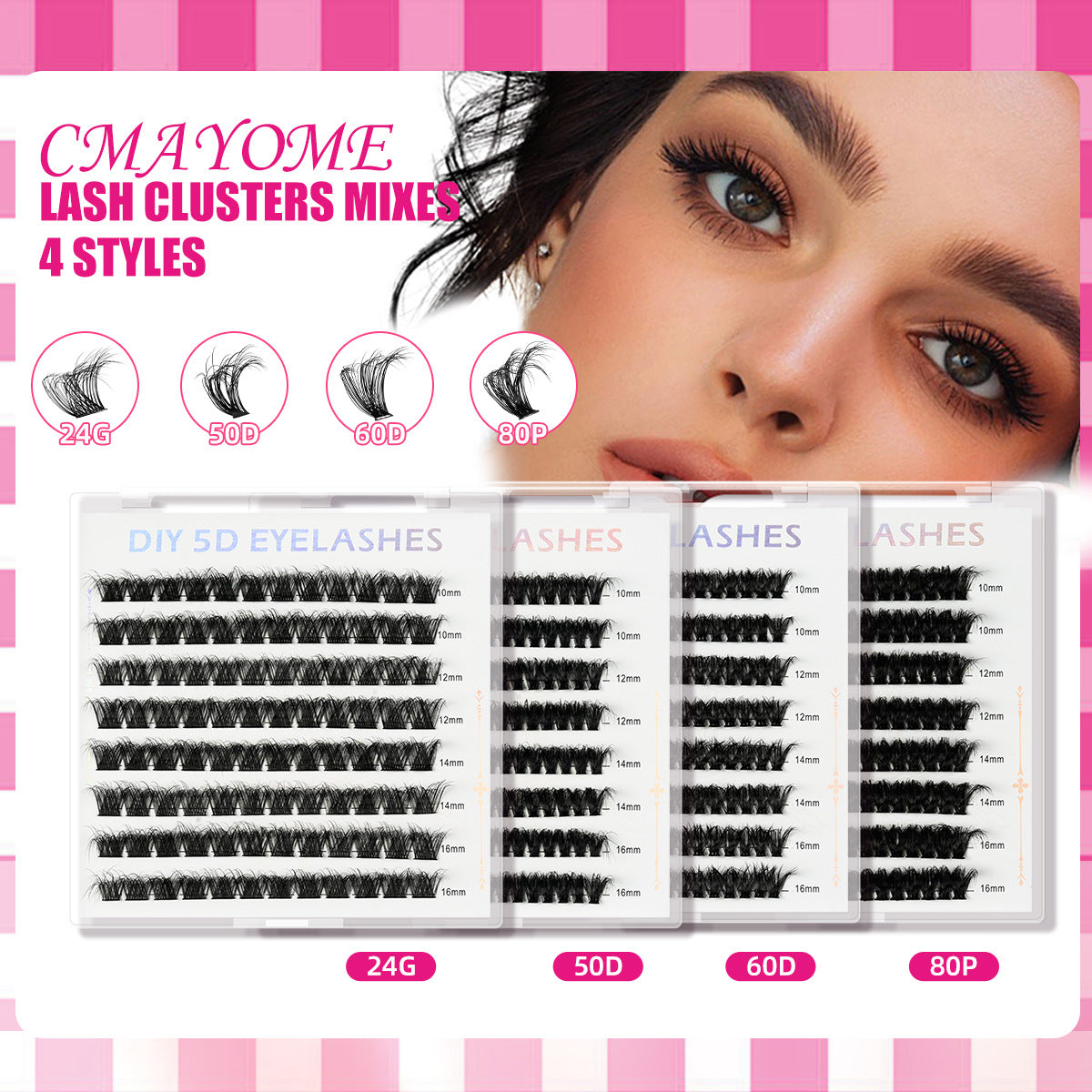 DIY 5D Volume Eyelashes Mixed Length Kit