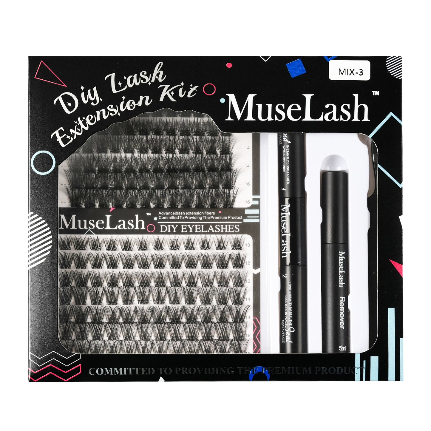 DIY Cluster Lashes Kit - Mixed Length Reusable Eyelash Extensions
