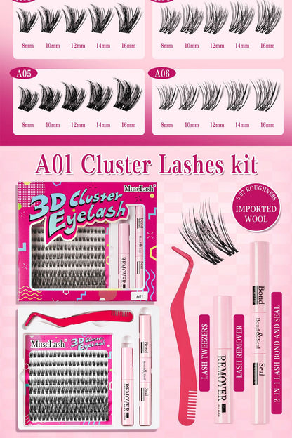 3D DIY Cluster Lashes Kit with Bond and Seal