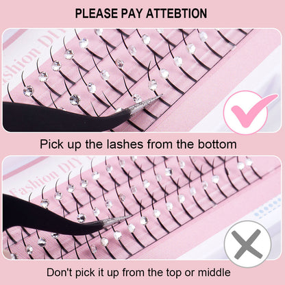 Crystal Glitter Individual Lashes With Flexible Lengths