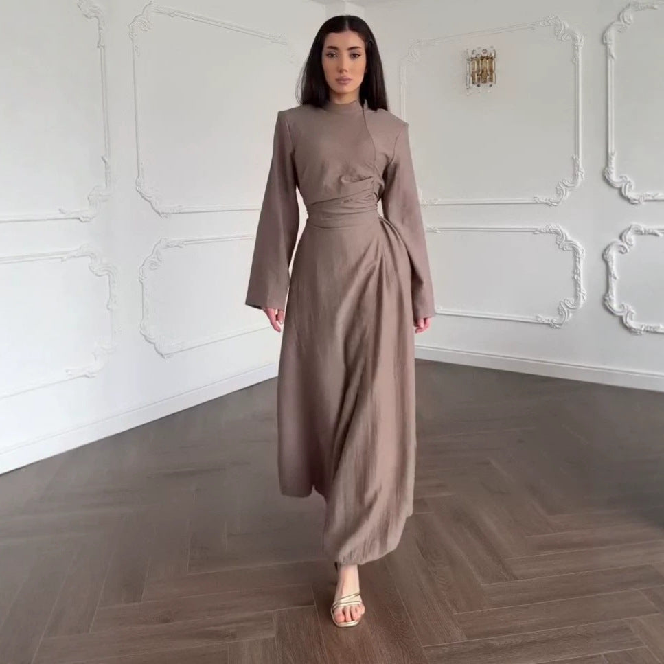 Long Sleeve Wrap Top & Wide-Leg Pants Set