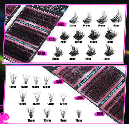 CMAYOME 456PCS D Curl Cluster Lashes Kit