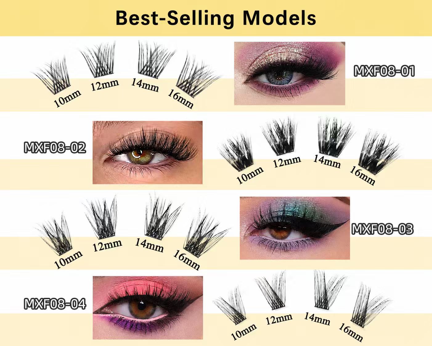 Fox-Eye Press-On Lashes