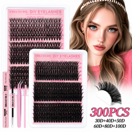300PCS Multi-D DIY Cluster Lashes Kit