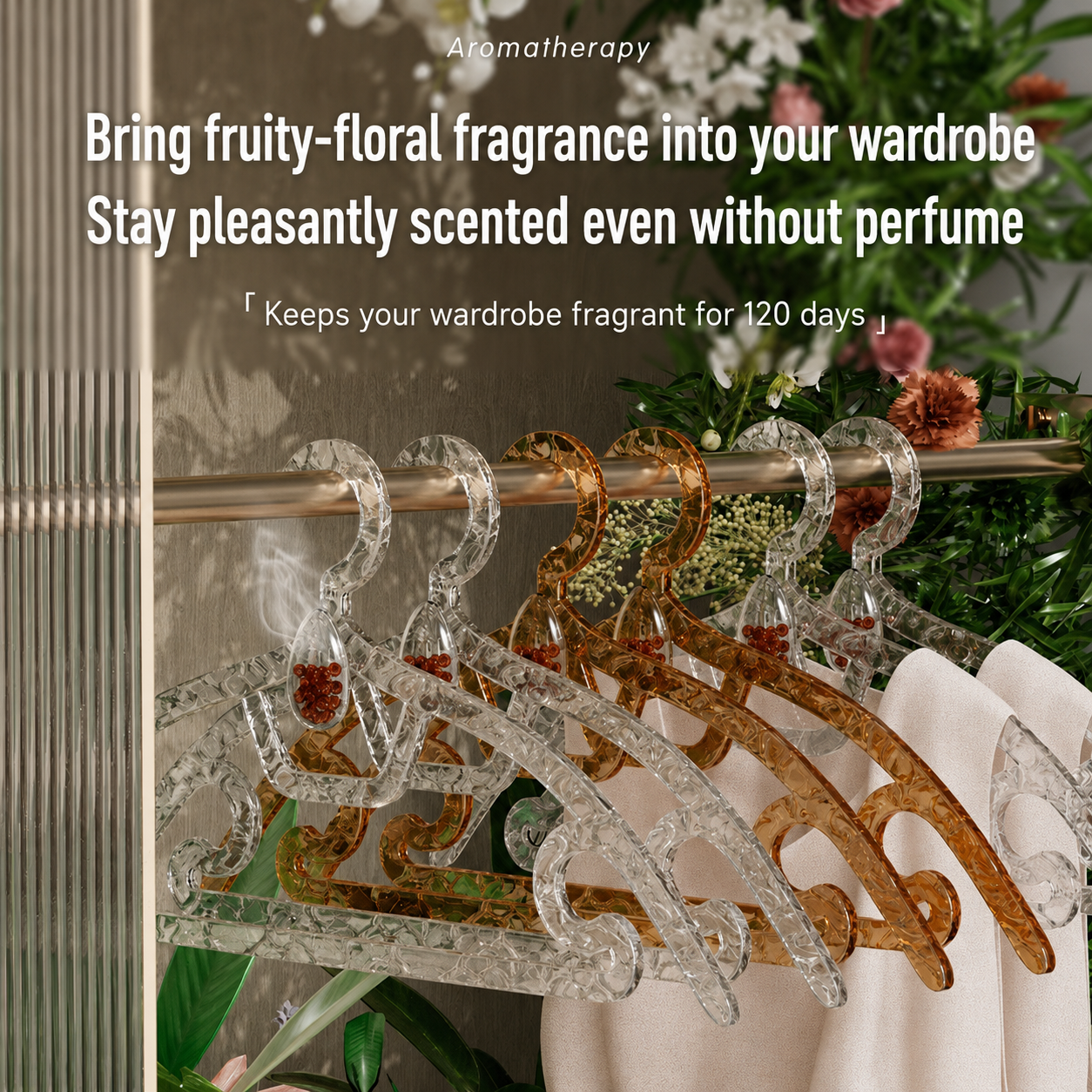 Long-Lasting Aromatherapy Clothes Hangers Non-Slip Wardrobe Organizer