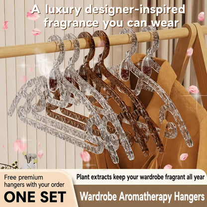 Long-Lasting Aromatherapy Clothes Hangers Non-Slip Wardrobe Organizer