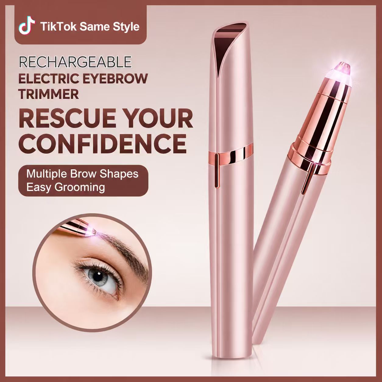 Painless Electric Eyebrow Epilator USB Rechargeable Shaver