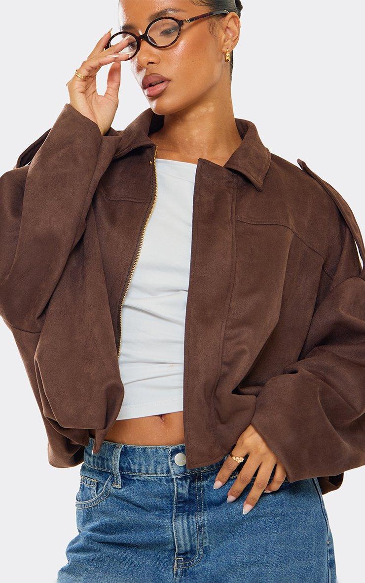 2026 Autumn Women’s Suede Pilot Jacket – Cropped Aviator Style