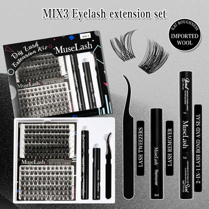 DIY Cluster Lashes Kit - Mixed Length Reusable Eyelash Extensions