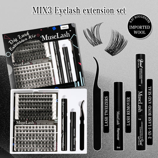 DIY Cluster Lashes Kit - Mixed Length Reusable Eyelash Extensions
