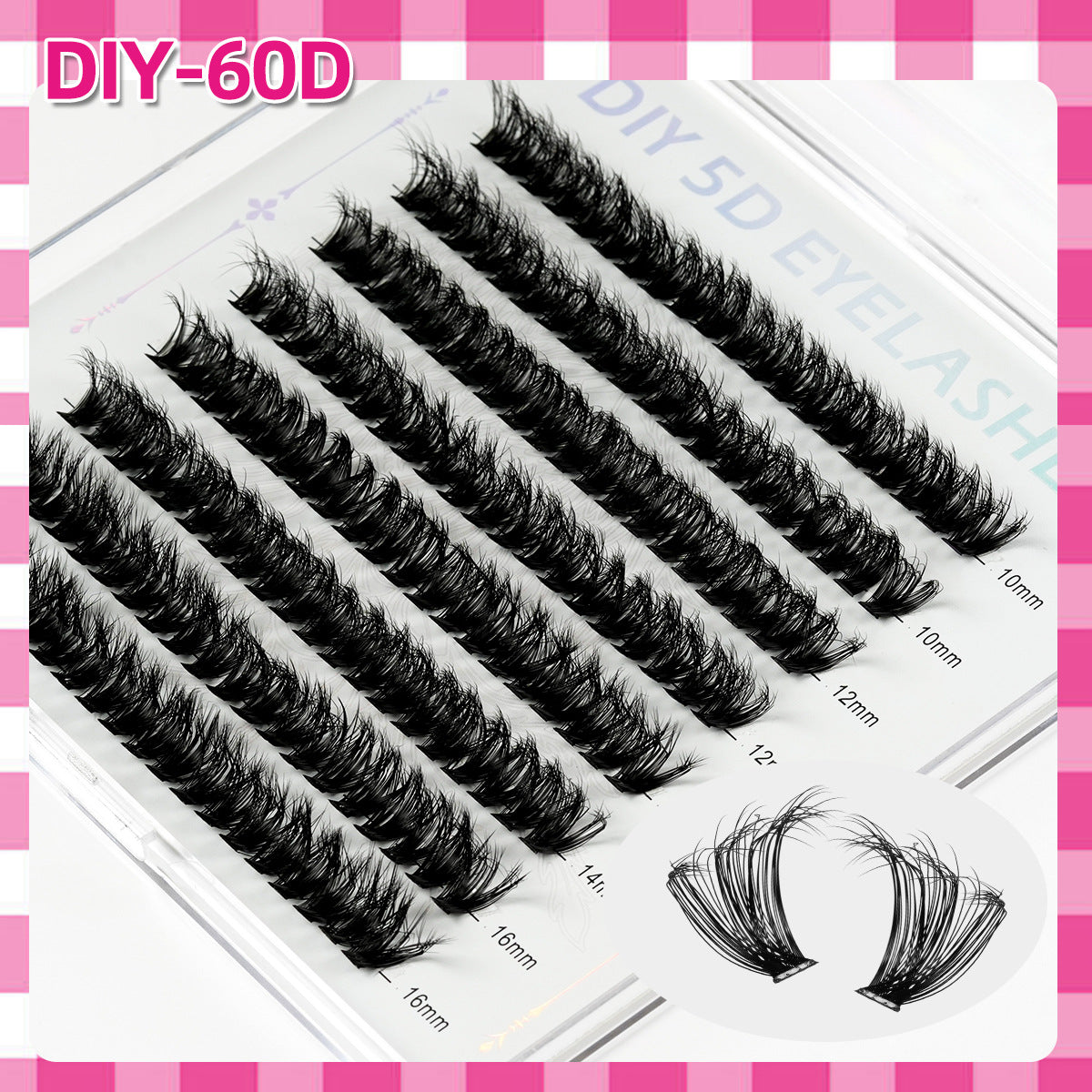 DIY 5D Volume Eyelashes Mixed Length Kit