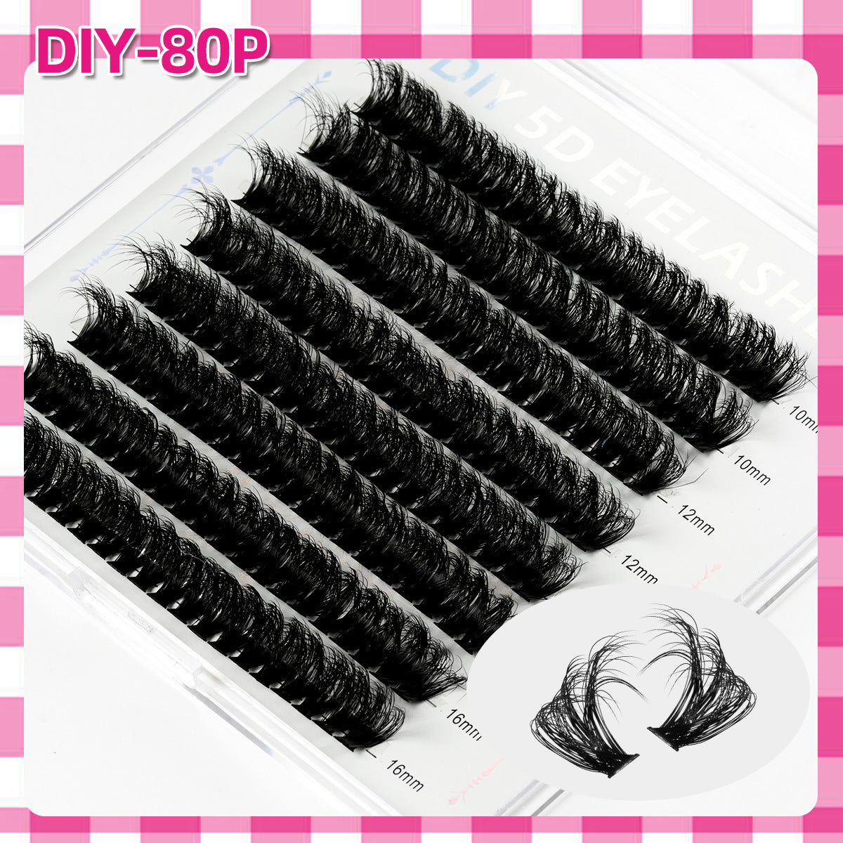 DIY 5D Volume Eyelashes Mixed Length Kit