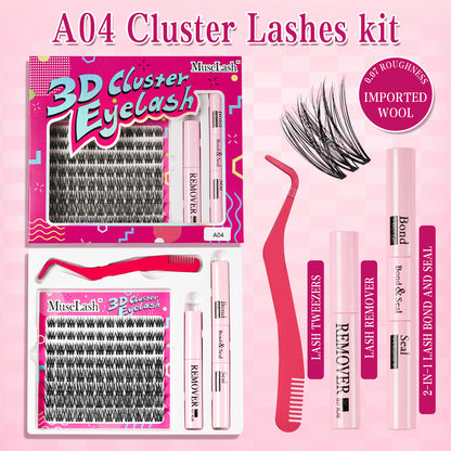 3D DIY Cluster Lashes Kit with Bond and Seal