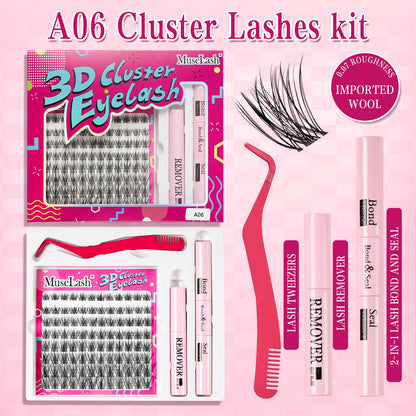 3D DIY Cluster Lashes Kit with Bond and Seal