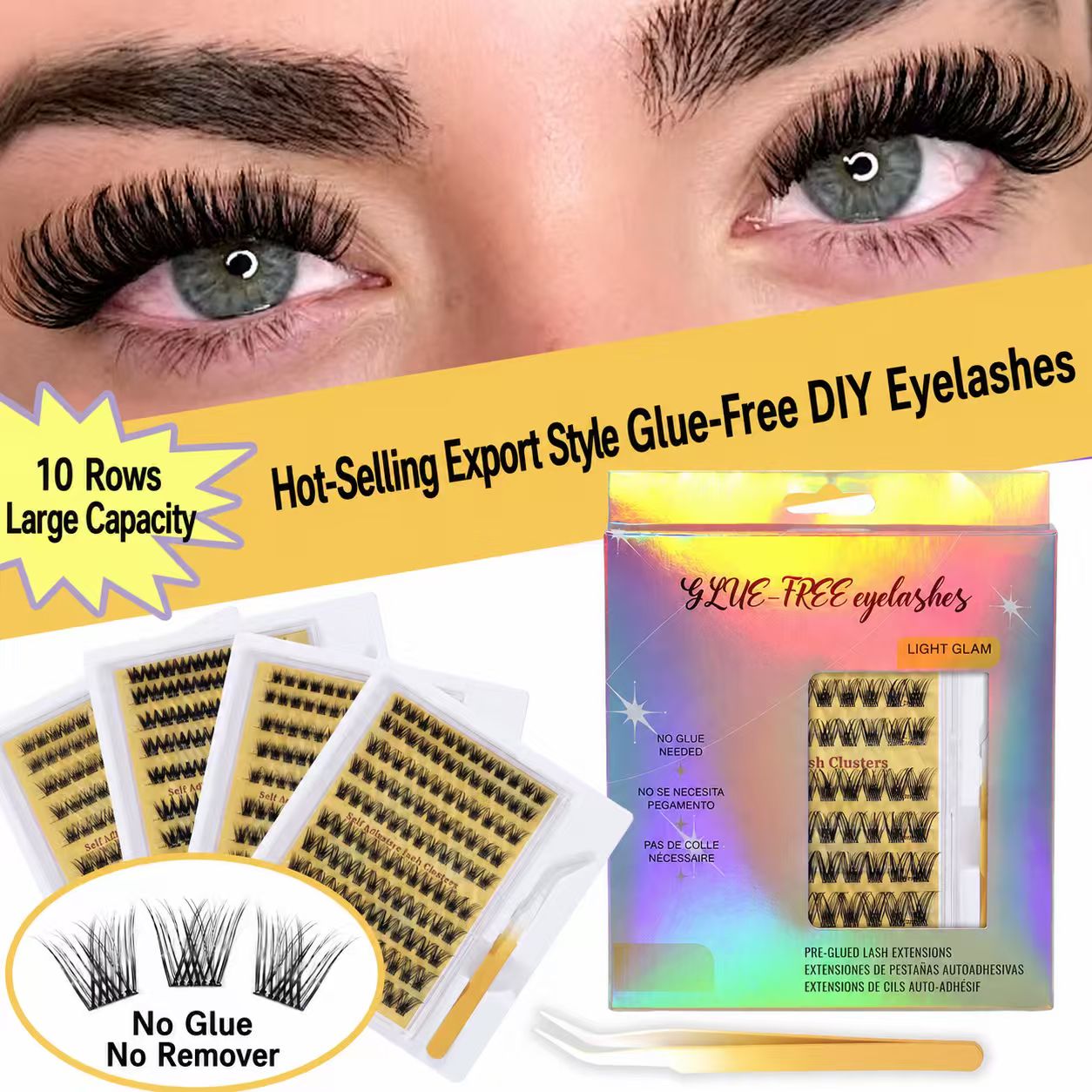 Fox-Eye Press-On Lashes